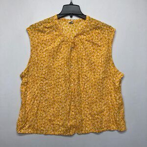 Old Navy Women Sleeveless Floral Tank Top Blouse Shirt Size XXL Yellow B272 -17